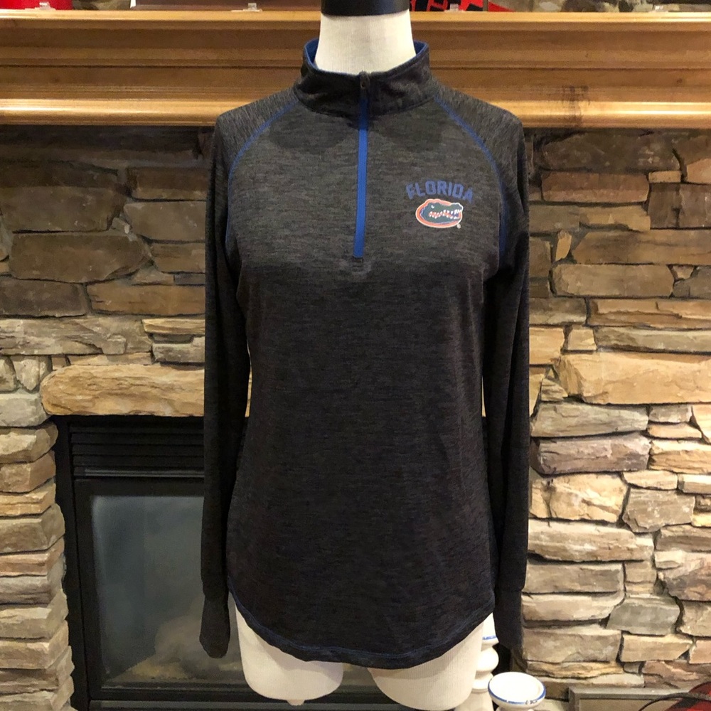 COLOSSEUM Ladies Lightweight Gray & Blue ‘Florida Gators’ Qtr Zip Pull Over - M - Picture 7 of 13